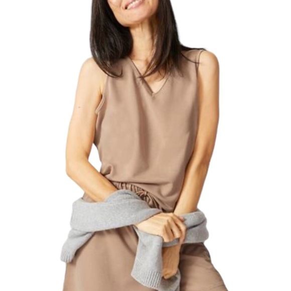 NYDJ Easy Care Poly French Terry Lounge Set Shorts and Tank Drawstring Waist S/M - Picture 1 of 16